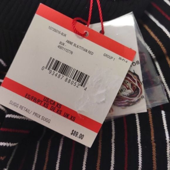 Anne Klein Striped Half Sleeve Sweater Top XS - Picture 4 of 12